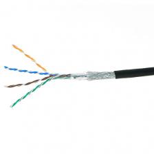 Кабель витая пара S/FTP 5e кат. 4 пары Cablexpert SPC-5051E-SO-OUT 24AWG(0.51 мм), медь, одножильный (solid), внешний, PE, чёрный, уп/305м Кабель витая пара S/FTP 5e кат. 4 пары Cablexpert SPC-5051E-SO-OUT 24AWG(0.51 мм), медь, одножильный (solid), внешний, PE, чёрный, уп/305м