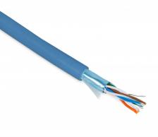 Hyperline FUTP4-C5E-P26-IN-PVC-BL-100 (100 м) Кабель витая пара, экранированная F/UTP, категории 5e, 4 пары (26 AWG), многожильный (patch), экран - фольга, PVC, –20°C – +75°C, синий FUTP4-C5E-P26-IN-PVC-BL-100 Hyperline FUTP4-C5E-P26-IN-PVC-BL-100 (100 м) Кабель витая пара, экранированная F/UTP, категории 5e, 4 пары (26 AWG), многожильный (patch), экран - фольга, PVC, –20°C – +75°C, синий FUTP4-C5E-P26-IN-PVC-BL-100