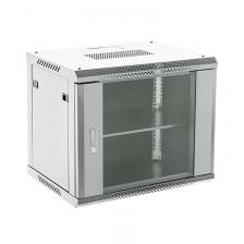 Настенный шкаф 19" 6U 600x450x368 (ШxГxВ), дверь стекло, металлическая задняя стенка, боковые съемные стенки, RAL 7035 REXANT, цена за 1 шт
