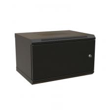 WRline WR-TW-0645-SR-RAL9004 Шкаф настенный 19-дюймовый (19"), 6U, 367x600х450мм, цельнометаллическая дверь с замком, цвет черный (RAL 9004) (разобранный), цена за 1 компл