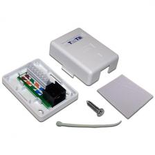 Розетки и патч-панели LANMASTER Настенная розетка, 1 порт RJ-45 категории 6, UTP, белая [TWT-SM1-45/6-WH]