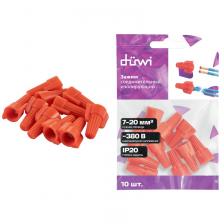 26672 3 Зажим соединительный, изолирующий, СИЗ-Л-4, 7,0-20мм?, с лепестками, красный, 10шт, 26672 3, duwi, цена за 1 шт.