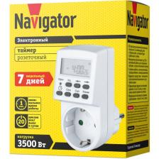 Таймер Navigator 61 555 NTR-E-S01-WH розет. электрон., цена за 1 шт.