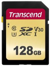 Карта памяти SDXC Transcend 128 Гб U3 V30 TS128GSDC500S