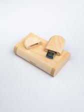 USB Флеш-накопитель zoorbox Деревянная флешка USB 3.0 из бамбука в подарочной коробке 16 ГБ, бежевый – фото 4