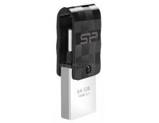 Флешка Silicon Power 64Gb Mobile C31, USB 3.1 - USB Type-C, OTG, Черный SP064GBUC3C31V1K