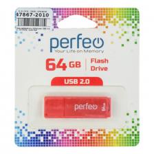 USB-накопитель (флешка) Perfeo C04 64Gb (USB 2.0), красный