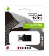 Флешка Kingston 128Gb DataTraveler microDuo 3.0 G2 (DTDUO3G2/128GB) USB 3.0 черный
