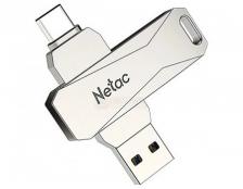 Флешка Netac U782C, 128Gb, USB 3.0/USB Type-C, Серебристый NT03U782C-128G-30PN Флешка Netac U782C, 128Gb, USB 3.0/USB Type-C, Серебристый NT03U782C-128G-30PN