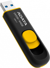 Флеш-накопитель ADATA 64Gb USB3.2 AUV128-64G-RBY (желто-черный) – фото 1