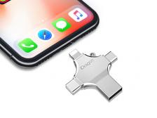 USB флеш накопитель 64Gb 4в1 (Lightning, Type-C, Micro USB, USB) флешка для телефона iPhone/iPad/Android/Айфон/Айпад/Андроид
