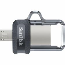 USB Flash накопитель 128GB SanDisk Ultra Dual Drive m3.0 (SDDD3-128G-G46) USB 3.0 + microUSB (OTG) Черный – фото 2