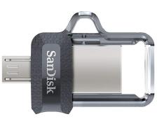 Флешка SanDisk Ultra Dual Drive m3.0 64GB Grey & Silver