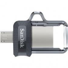 Флешка microUSB Sandisk Ultra Dual 64ГБ, USB3.0, черный [sddd3-064g-g46]
