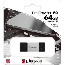 USB Flash накопитель 64GB Kingston DataTraveler 80 (DT80/64GB) USB Type C Черный – фото 4