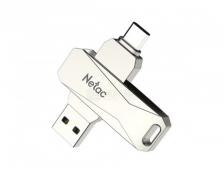 Флешка Netac U782C, 32Gb, USB 3.0/USB Type-C, Серебристый NT03U782C-032G-30PN
