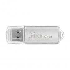 Флешка 64GB Mirex Unit, USB 2.0, Серебро 13600-FMUUSI64