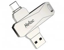 Флешка Netac U782C, 64Gb, USB 3.0/USB Type-C, Серебристый NT03U782C-064G-30PN Флешка Netac U782C, 64Gb, USB 3.0/USB Type-C, Серебристый NT03U782C-064G-30PN