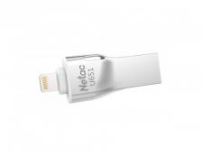Флешка Netac U651, 64Gb, USB 3.0/Lightning port, Серебристый NT03U651L-064G-30SL Флешка Netac U651, 64Gb, USB 3.0/Lightning port, Серебристый NT03U651L-064G-30SL