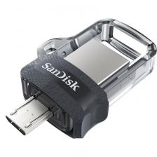 Флешка Sandisk Ultra Dual Drive m3 USB 3.0 SDDD3-032G-G46 32Gb Черная