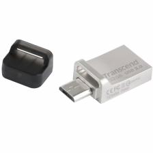 USB Flash накопитель 32GB Transcend JetFlash 880S (TS32GJF880S) USB 3.0 + microUSB (OTG) Серебристый – фото 2