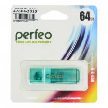 USB-накопитель (флешка) Perfeo C13 64Gb (USB 2.0), зеленый