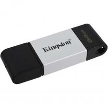 USB Flash накопитель 64GB Kingston DataTraveler 80 (DT80/64GB) USB Type C Черный – фото 1