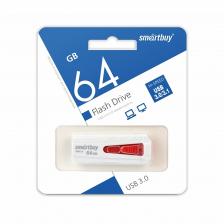 Флешка SmartBuy Iron White-Red 64Gb (SB64GBIR-W3)