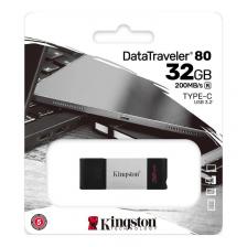 Флеш-память USB 3.2 Gen1 32 Гб Kingston DataTraveler 80 (DT80/32GB) – фото 1