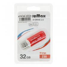 USB-накопитель (флешка) OltraMax 230 32Gb (USB 2.0), оранжевый