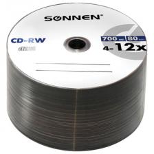 Диски CD-RW "Sonnen", 700 Mb, 4-12x, Bulk 50 штук