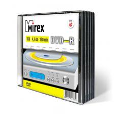Диск DVD-R Mirex 4.7 ГБ 16x slim box UL130003A1F (5 штук в упаковке)