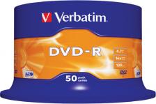 Диск DVD-R Verbatim 4.7 Gb, 16x, Cake Box (50 шт), (50/400) {43548}
