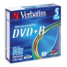 Носители информации Verbatim DVD+R Color