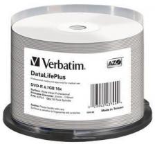 Диск DVD-R Verbatim 4.7ГБ 16x 43744 Wide Inkjet Professional
