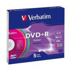 Носители информации Verbatim DVD+R Color – фото 1