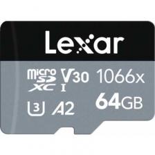 Карта памяти Lexar Professional 1066x microSDXC 64 ГБ (LMS1066064G-BNANG)