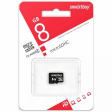 micro SDHC карта памяти Smartbuy 8GB Сlass 4 (без адаптеров), цена за 1 шт
