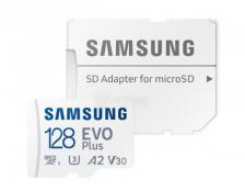 Карта памяти Samsung microSDXC 128GB EVO PLUS microSDXC Class 10 UHS-I, U3 + SD адаптер MB-MC128KA/RU