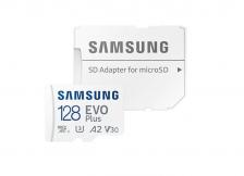 Карта памяти Samsung EVO Plus 128GB MicroSDXC Class 10/UHS-I/U3/130Мб/с MB-MC128KA/RU