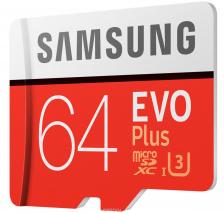 Карта памяти MicroSD 64GB Samsung Class 10 Evo Plus