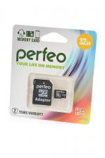 Носитель информации PERFEO microSD 32GB High-Capacity (Class 10) с адаптером BL1 – фото 2