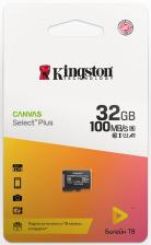 Карта памяти Kingston Canvas Select Plus microSDHC UHS-I Class 10 32GB + подписка билайн тв на 2 месяца