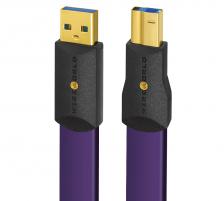 USB, Lan Wire World Ultraviolet 8 USB 3.0 A-B Flat Cable (U3AB1.0M-8) 1.0м