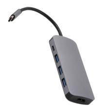 Разветвитель для компьютера Barn&Hollis Multiport Adapter Type-C 7 in 1 с проводом для MacBook, серый (УТ000027576) Разветвитель для компьютера Barn&Hollis Multiport Adapter Type-C 7 in 1 с проводом для MacBook, серый (УТ000027576)