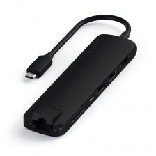 USB концентратор Satechi Type-C Slim Multiport with Ethernet Adapter Black