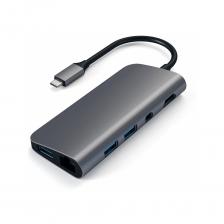 USB концентратор Satechi Aluminum USB-C Multimedia Adapter Space Grey