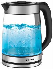 Чайник электрический Vitek VT-1179, 1,7 л, 2200 Вт, серебристый/черный