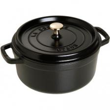 Staub 1102425 Кокот круглый, 24 см, 3,8 л, черный