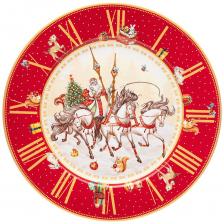 Тарелка обеденная Часы (красная) Lefard Размер: 26 см A321518